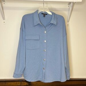 Forever 21 Blue Snap Front‎ Shacket- M